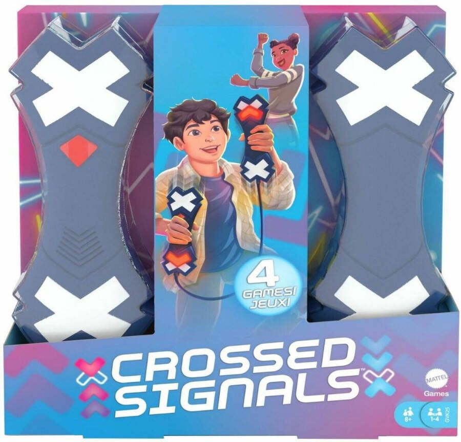 Mattel behendigheidsspel Crossed Signals junior blauw 2-delig