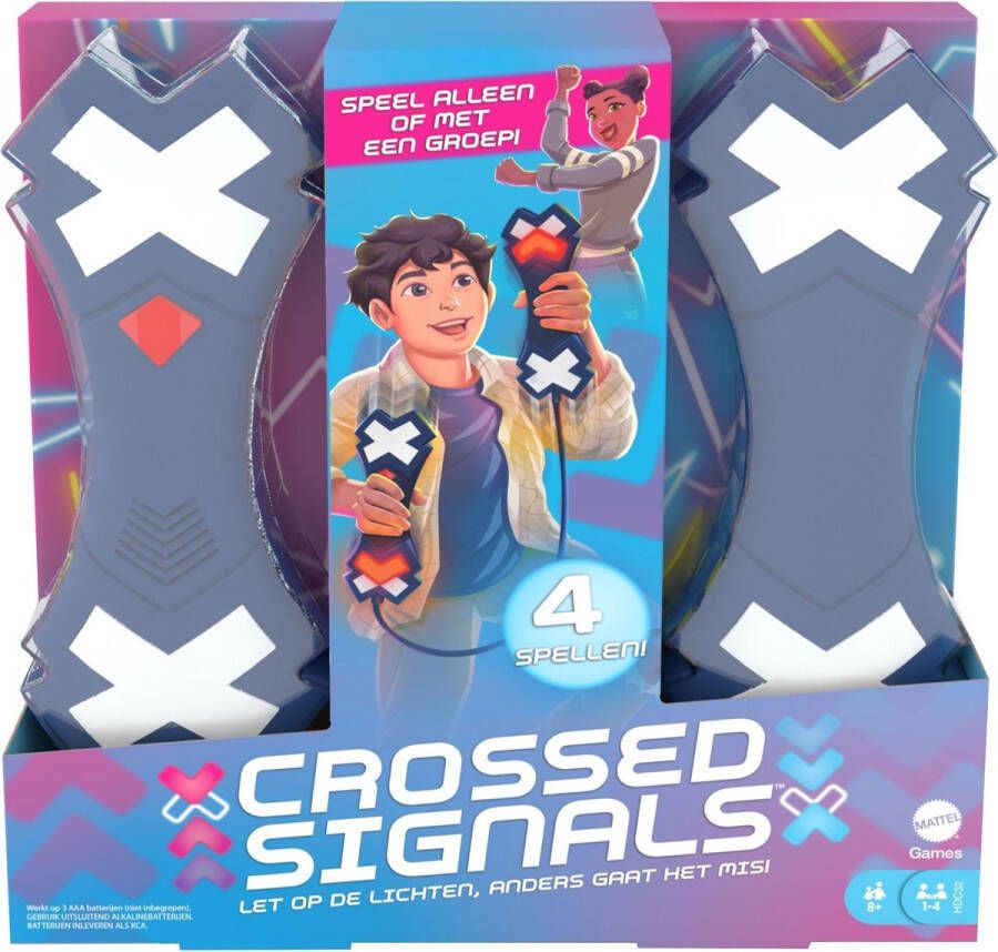 Mattel behendigheidsspel Crossed Signals junior blauw 2-delig