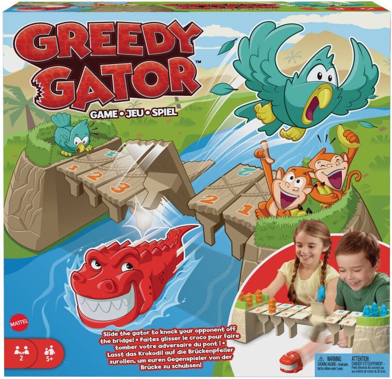 Mattel Games Greedy Gator Game Fijne Motoriek Bordspel