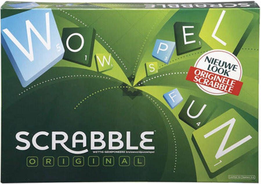 Mattel Games Scrabble Original Familie bordspel Nederlandse editie