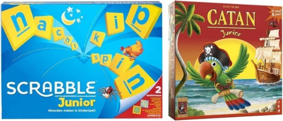 Mattel Games Spellenbundel 2 Stuks Mattel Scrabble Junior & Catan Junior
