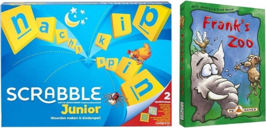 Mattel Games Spellenbundel 2 Stuks Mattel Scrabble Junior & Franks Zoo