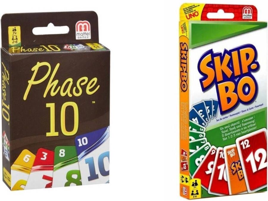 Mattel Games Spellenbundel Kaartspel 2 stuks Phase 10 & Skip-Bo