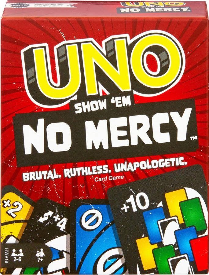 Mattel Games UNO Toon Geen Genade UNO No Mercy Kaartspel