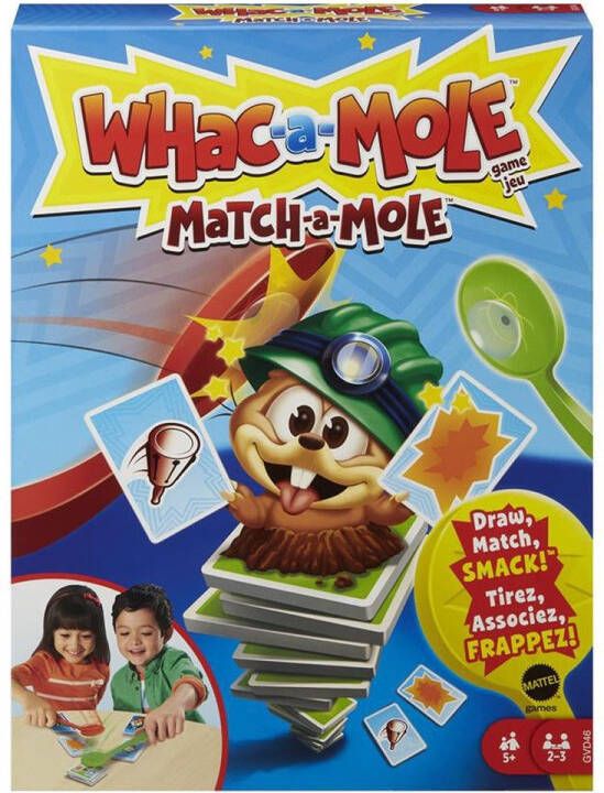 Mattel Games Whack-A-Mole: Match A Mole Kaartspel