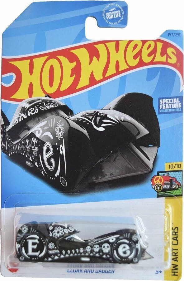 Mattel HOT WHEELS CLOAK AND DAGGER 157 250 BLACK 1:64 HW ART CARS 10 10