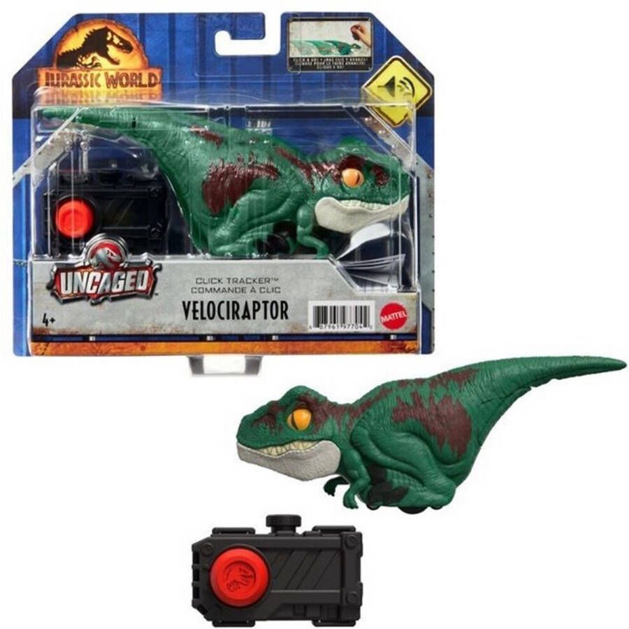 Mattel Jurassic World Interactieve Velociraptor met geluid 12 cm groot