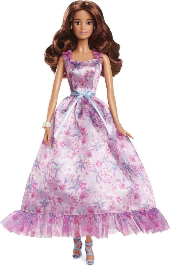 Mattel Barbie Signature Verjaardagspop Met roze jurk Modepop