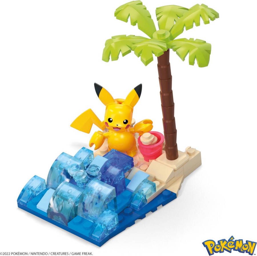 Mega Bloks Pokémon Pikachu op het strand 79 blokken Bouwstenen