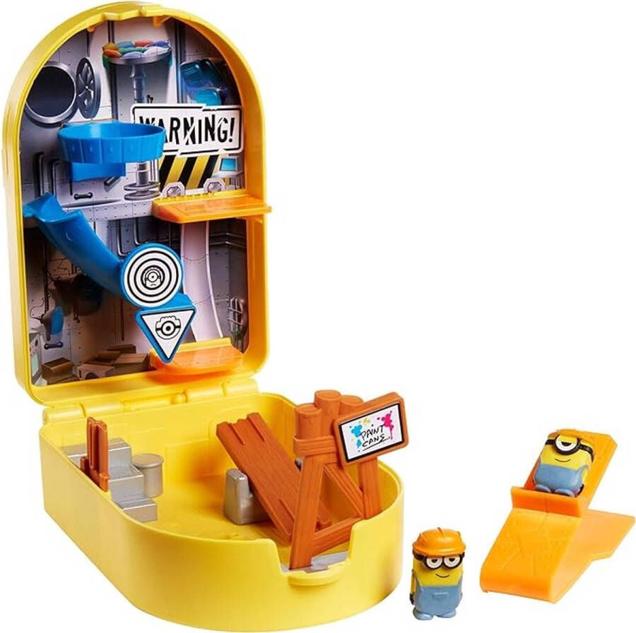 Mattel Minions Catapult Construction Set with 2 Sticky Minifigures Launcher and Targets Bouwspeelset