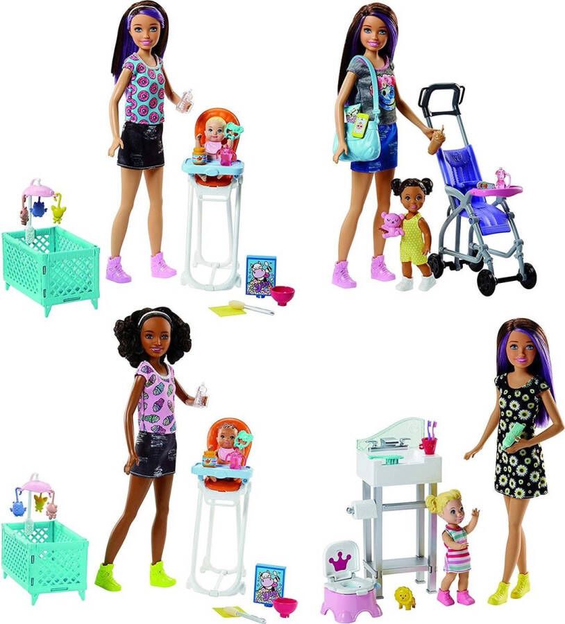 Mattel Speelset Barbie Babysitter 4-delig