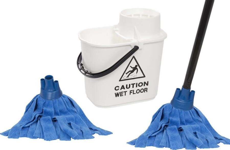 MAUS dweil mopset 15 liter wit Dweilsysteem 2 microvezel dweilen Reinig duurzaam EU product