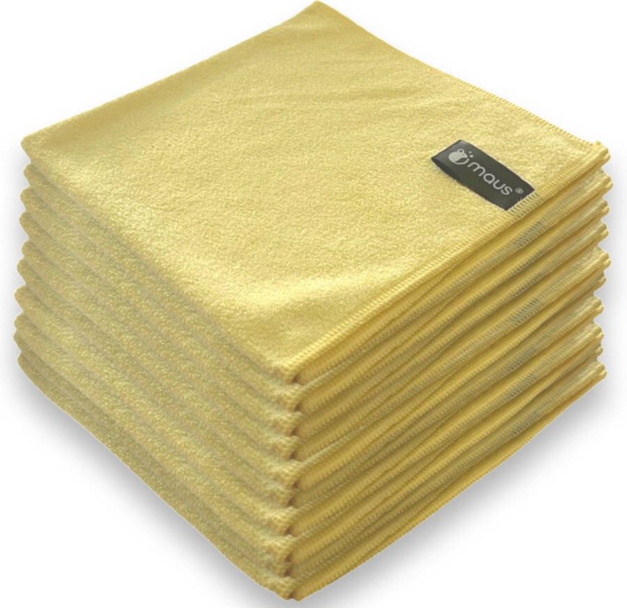 MAUS microvezeldoekjes professional geel 100 stuks 40x40cm zonder schoonmaakmiddel effectief