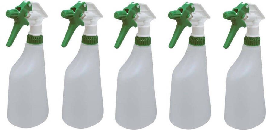 MAUS sprayflacon leeg 5 stuks spray bottle groen kunststof sprayer 600 ml Plantenspuit met trigger