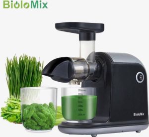 Mauve BioloMix Slowjuicer Juicer Sapcentrifuge Koude Pers Elektrische Squeezers Sapmaker Hoge kwaliteit BPA Vrij 150W -Zwart Groente en fruit