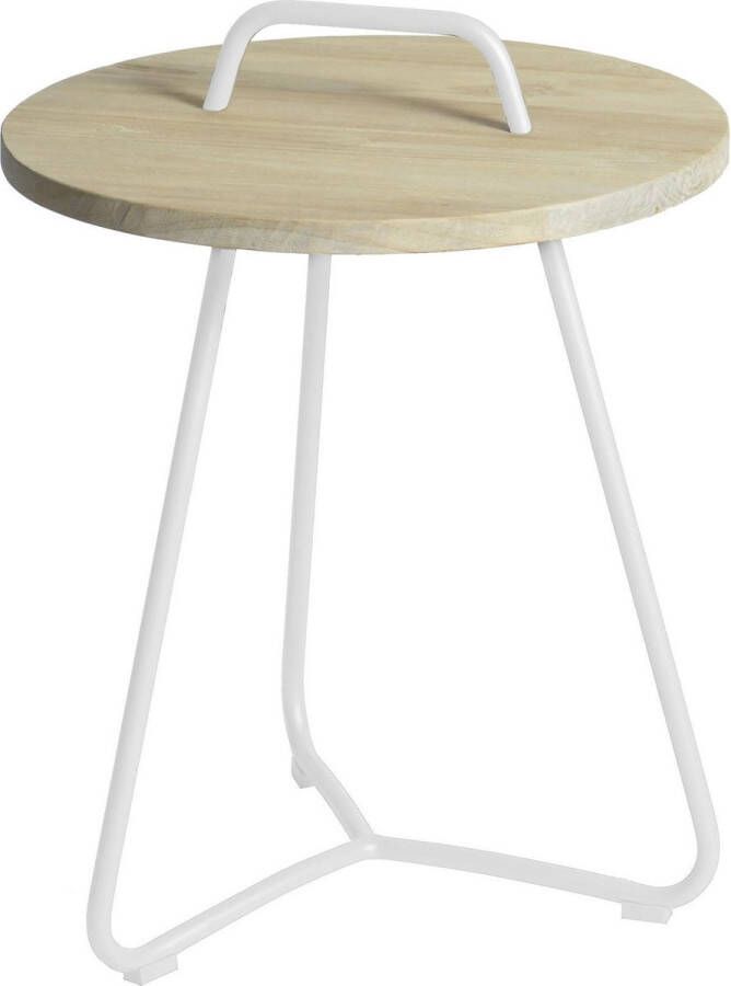 Warentuin Ava side table diameter48 5x63 cm stonewhite