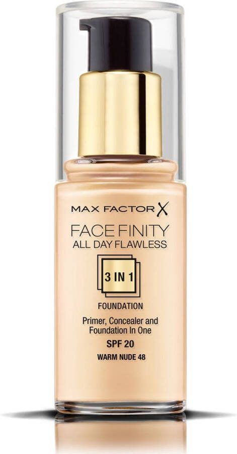 Max Factor All Day Flawless 3 in 1 foundationmake-up Pompflacon Crème 30 ml