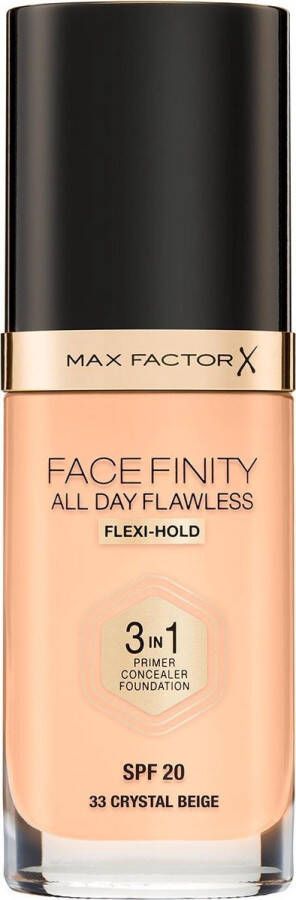 Max Factor All Day Flawless Facefinity 3 in 1 Long lasting make-up 30 ml 33 Crystal Beige