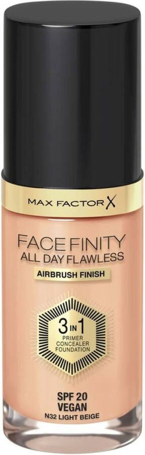 Max Factor Crème Make-up Basis Facefinity 3 in 1 Spf 20 Nº 32-light beige 30 ml