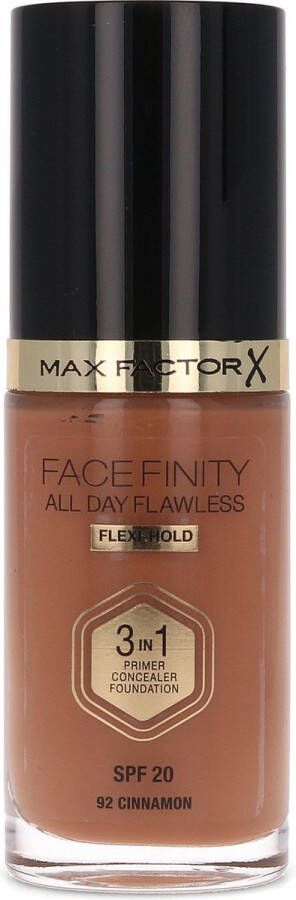 Max Factor Facefinity All Day Flawless 3 in 1 Flexi Hold Foundation 92 Cinnamon