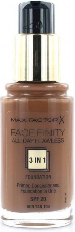 Max Factor Facefinity All Day Flawless 3-in-1 Foundation 100 Sun Tan