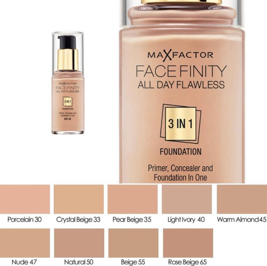 Max Factor Facefinity All Day Flawless 3-in-1 Foundation 35 Pearl Beige