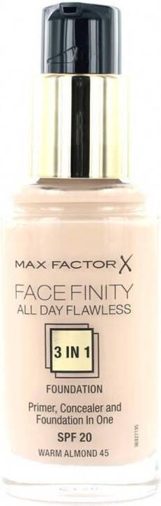 Max Factor Facefinity All Day Flawless 3-in-1 Liquid Foundation 045 Almond