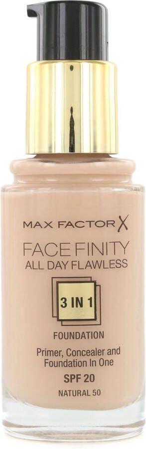 Max Factor Facefinity All Day Flawless 3-in-1 Vegan foundation 50 Natural Rose