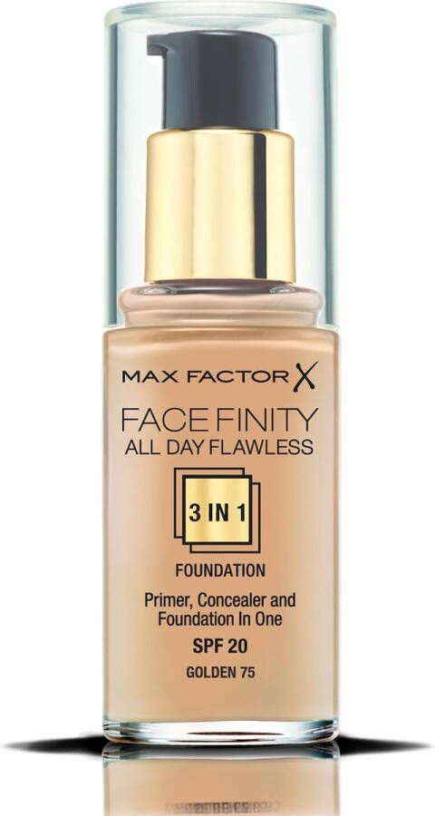 Max Factor Facefinity All Day Flawless 3-in-1 Liquid Foundation 075 Golden