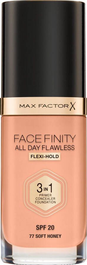 Max Factor Facefinity All Day Flawless 3-in-1 Liquid Foundation 077 Soft Honey