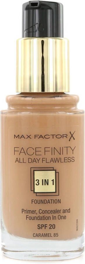 Max Factor Facefinity All Day Flawless 3-in-1 Liquid Foundation 085 Caramel
