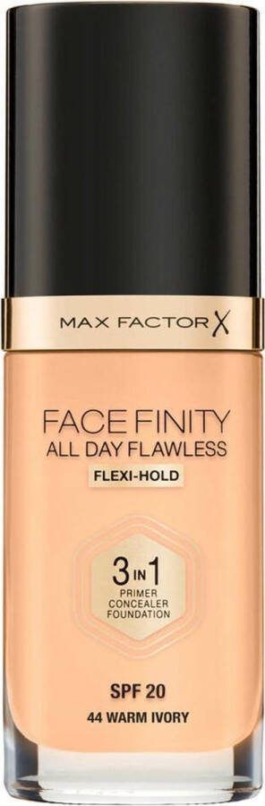 Max Factor Facefinity All Day Flawless 3-In-1 Vegan Foundation 044 Warm Ivory