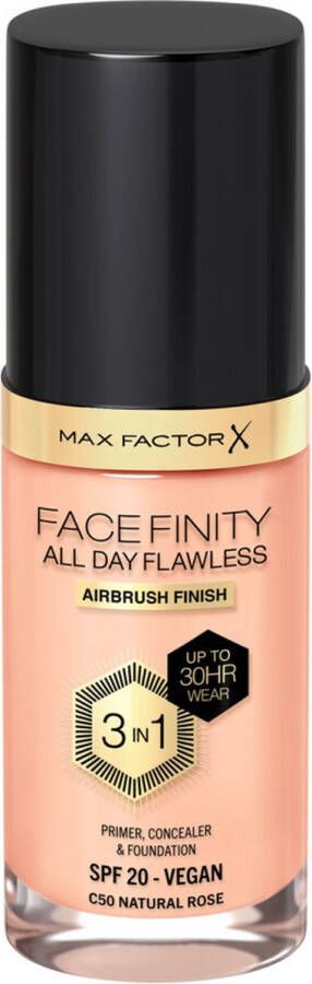 Max Factor Facefinity All Day Flawless Foundation C50 Natural Rose