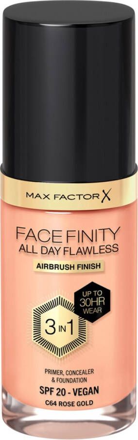 Max Factor Facefinity All Day Flawless Foundation C64 Rose Gold
