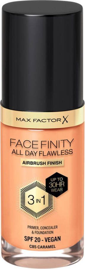 Max Factor Facefinity All Day Flawless 3-in-1 foundation primer & concealer C85 Caramel