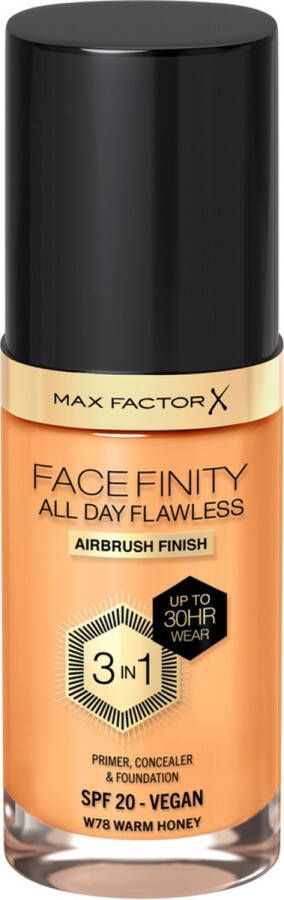 Max Factor Facefinity All Day Flawless Foundation W78 Warm Honey