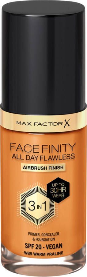 Max Factor Facefinity All Day Flawless Foundation W89 Warm Praline