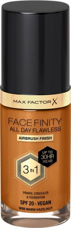 Max Factor Facefinity All Day Flawless Foundation W98 Warm Hazelnut
