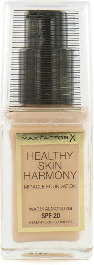 Max Factor Healthy Skin Harmony Foundation 45 Warm Almond (met security sticker)