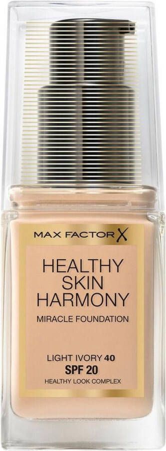Max Factor Healthy Skin Harmony Miracle Foundation SPF20 30ML 40 Light Ivory