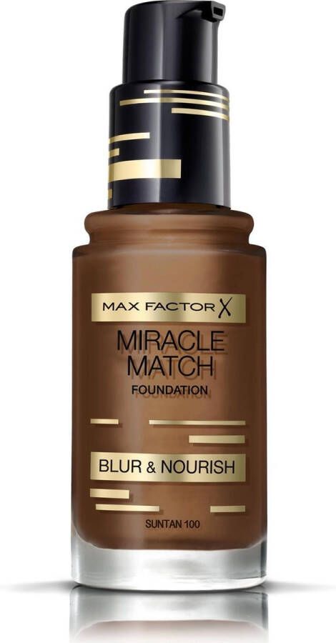 Max Factor Miracle Match Shade Matching Liquid Foundation 100 Sun Tan