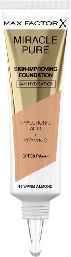 Max Factor Miracle Pure Skin Improving Foundation 045 Warm Almond