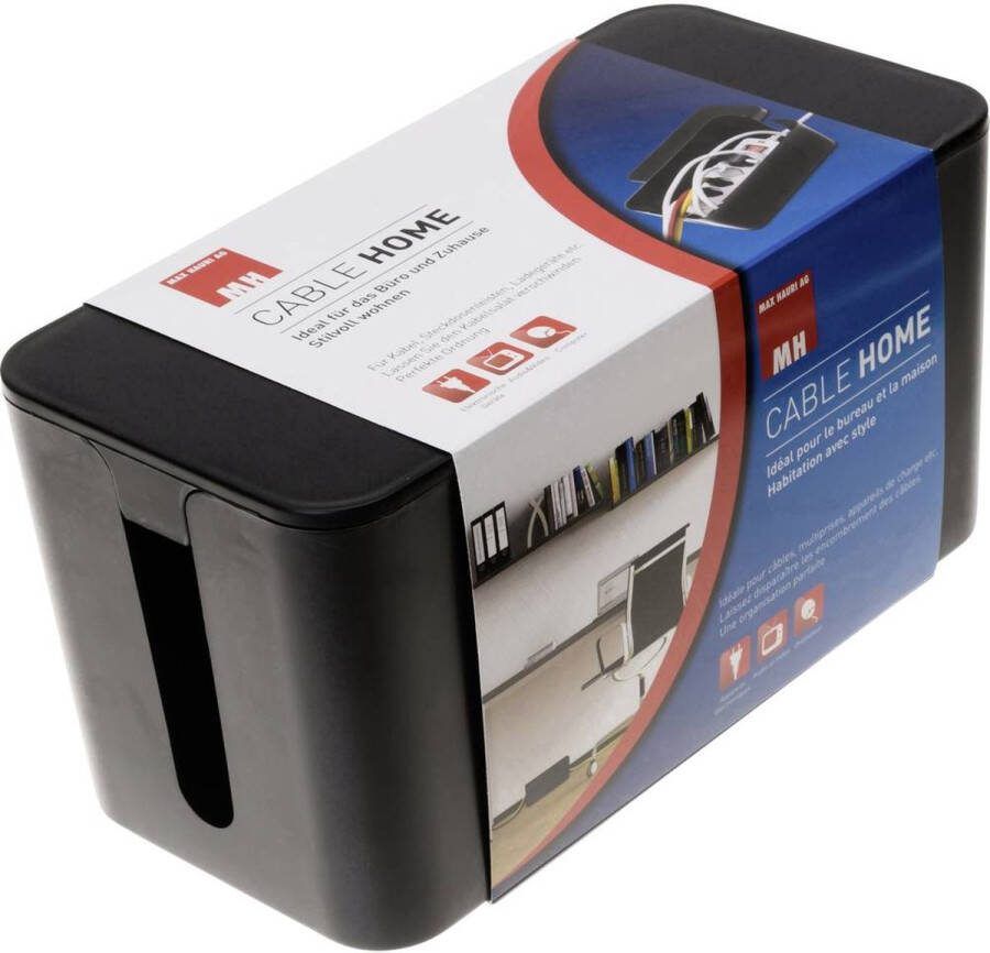 Max Hauri AG Max Hauri 126728 Kabelbox Zwart (l x b x h) 235 x 115 x 120 mm 1 stuk(s)