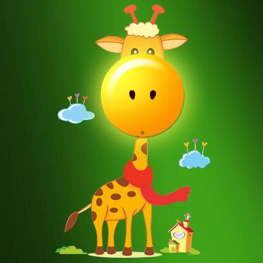 Max Kids 3D muurlamp met touch functie Giraffe