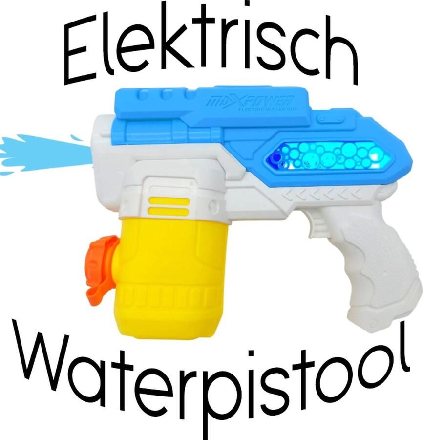 Max Power Elektrische Waterpistool Blauw Automatisch Water Pistool
