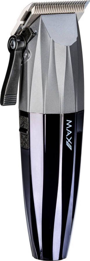 Max Pro Fade Clipper Tondeuse Draadloos Haartrimmer Baardtrimmer Zwart Voor Alle Haartypen Roestvrij Stalen Messen 200 Minuten Batterijduur 120 Minuten Oplaadtijd Inclusief Reinigingsborstel