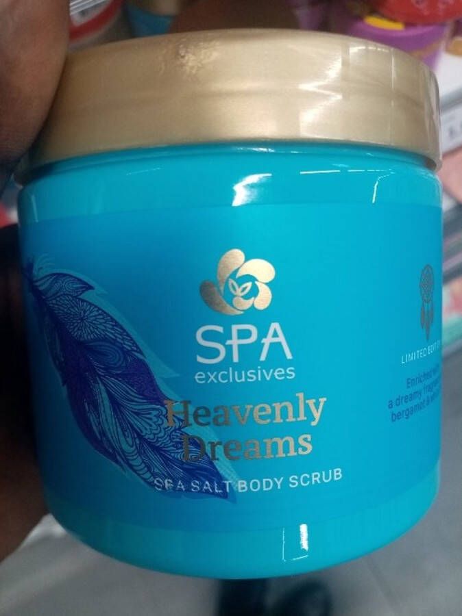 Maxbrands Marketing Sea Salt Body Scrub 500 gram Heavenly Dreams Spa Exclusives verrijkt met bergamot en witte thee