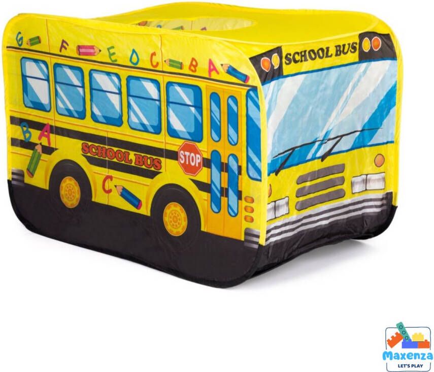 Maxenza 8154 Speeltent Schoolbus Een Kleurrijke Speeltent Binnen & Buiten Voor Jongens En Meisjes Vanaf 3 Jaar