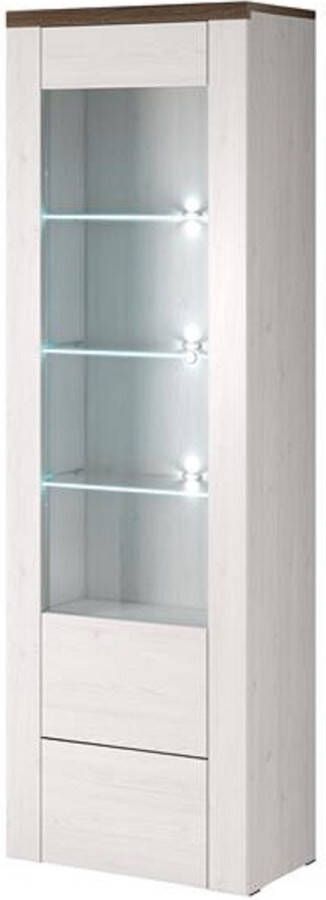 Home affaire Vitrinekast Larona tijdloze glazen vitrine hoge kast hoogte 205 6 cm