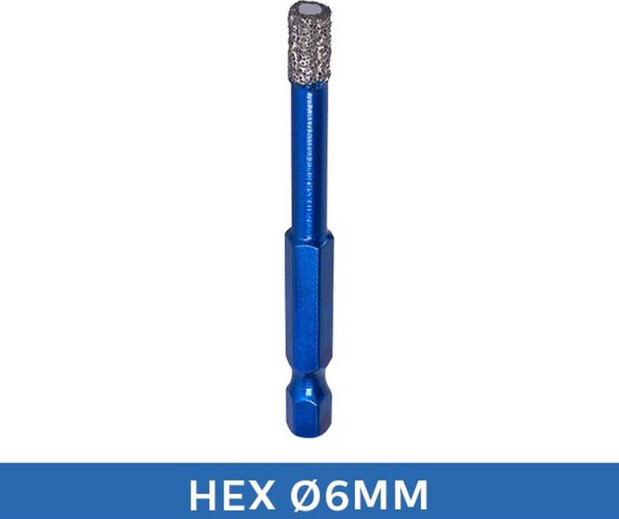 Maxifix Tegelboor Diamantboor Droog Wax koeling HEX Ø 6mm